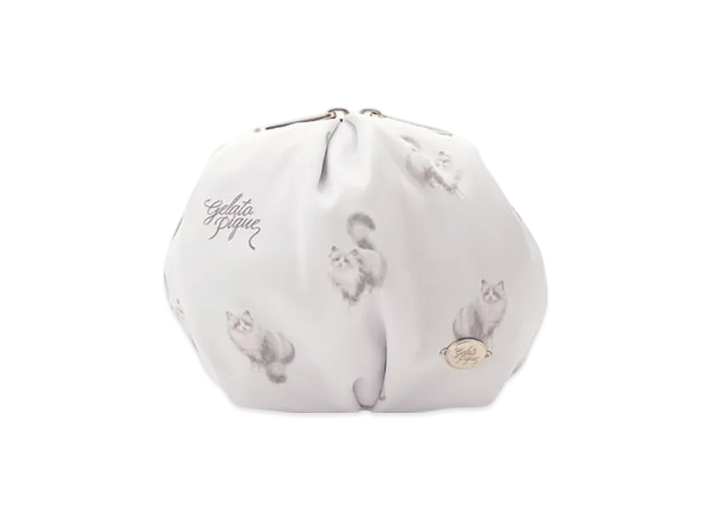 GELATO PIQUE Cat All Pattern Pouch "Lavender"