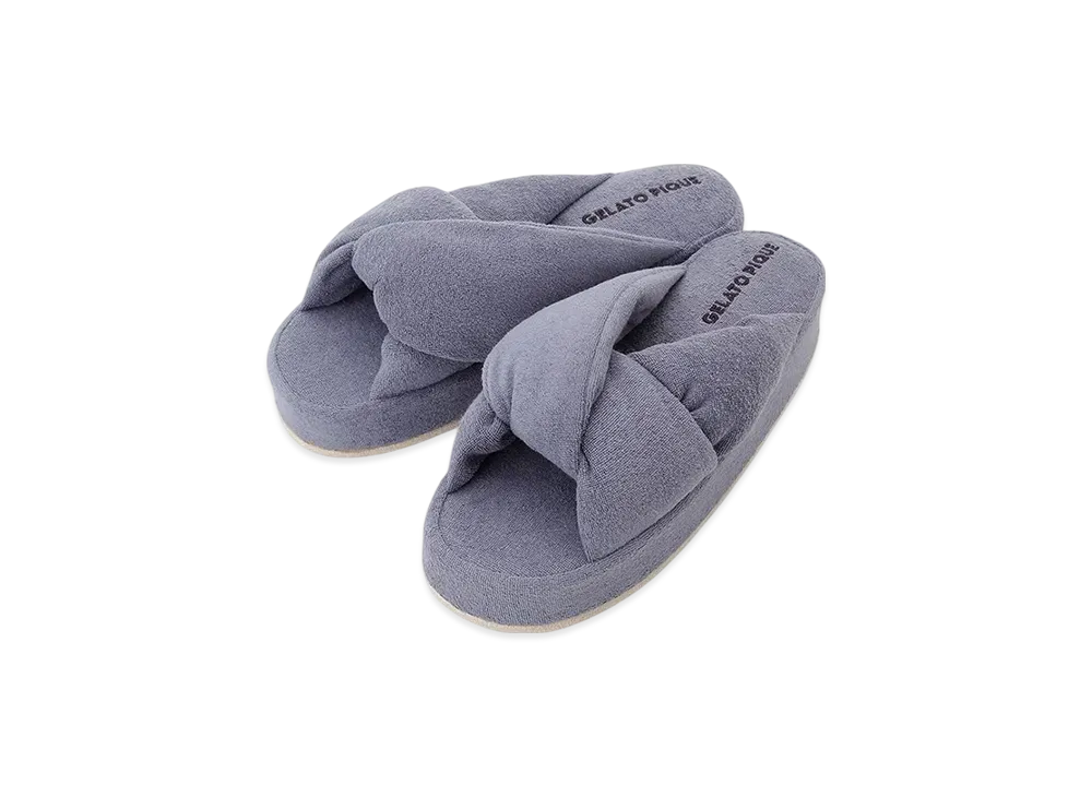 GELATO PIQUE Colorful Pile Room Shoes "Navy"