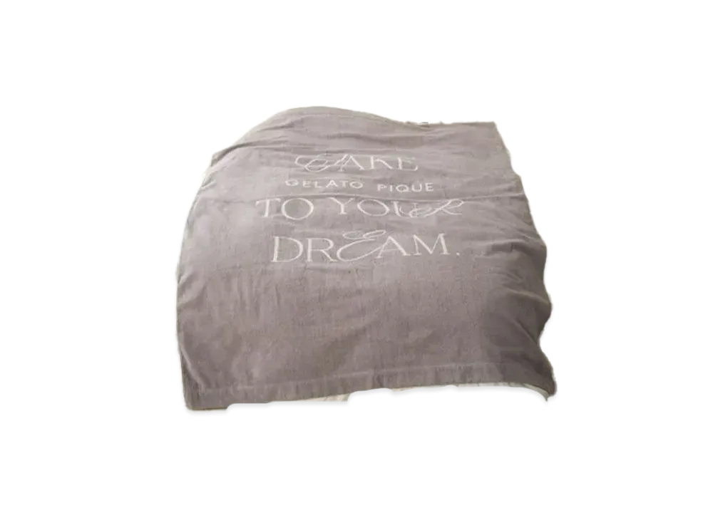 GELATO PIQUE Sleep Logo Design Imabari Towel Blanket "Gray"