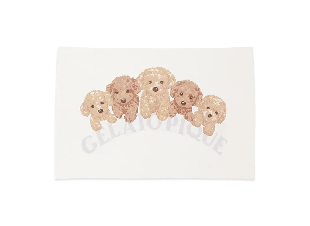 GELATO PIQUE Toy Poodle Jacquard Blanket "Off White"