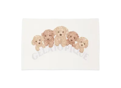 GELATO PIQUE Toy Poodle Jacquard Blanket "Off White"