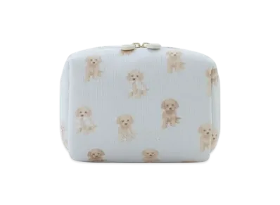 GELATO PIQUE Toy Poodle Pattern Square Pouch "Blue"