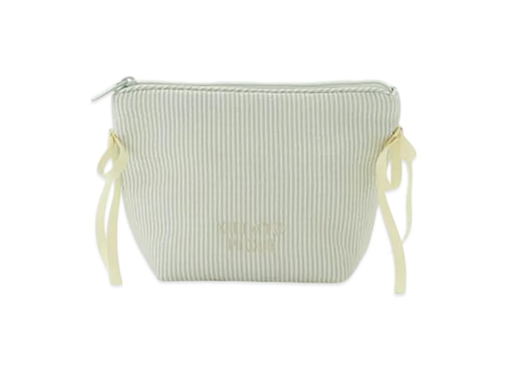 GELATO PIQUE Striped Ribbon Pouch "Green"