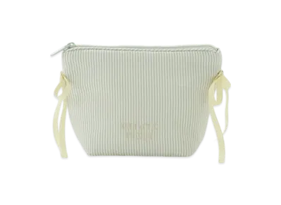 GELATO PIQUE Striped Ribbon Pouch "Green"