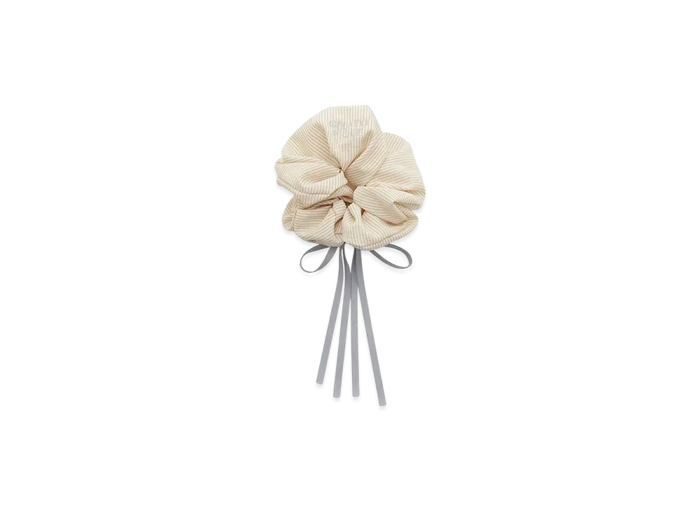 GELATO PIQUE Striped Ribbon Scrunchie "Yellow"