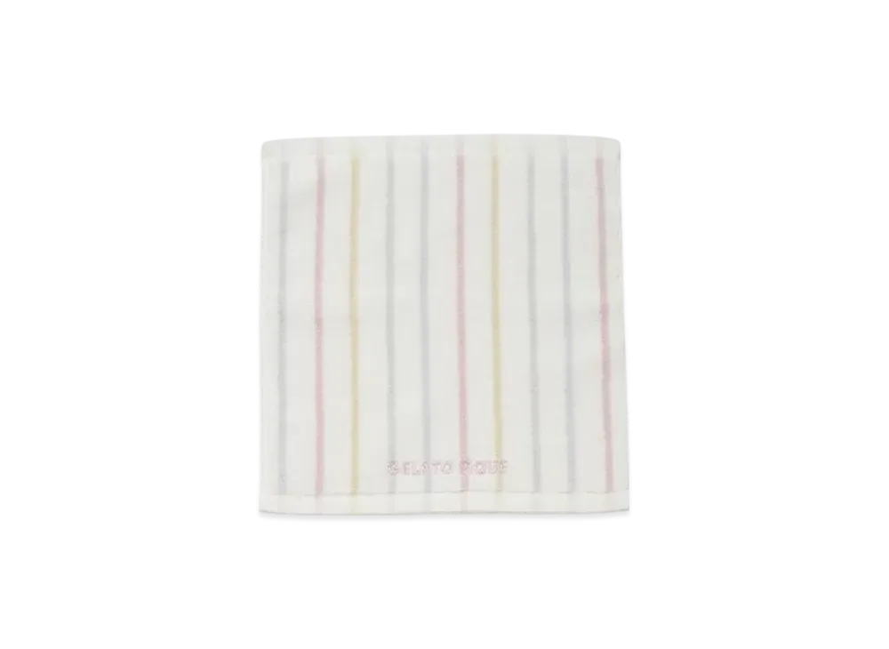 GELATO PIQUE Colorful Stripes Hand Towel "Off White"