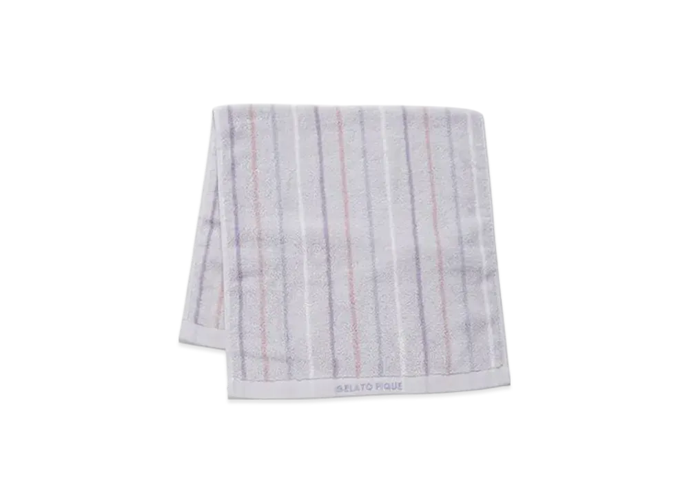 GELATO PIQUE Colorful Stripes Face Towel "Lavender"
