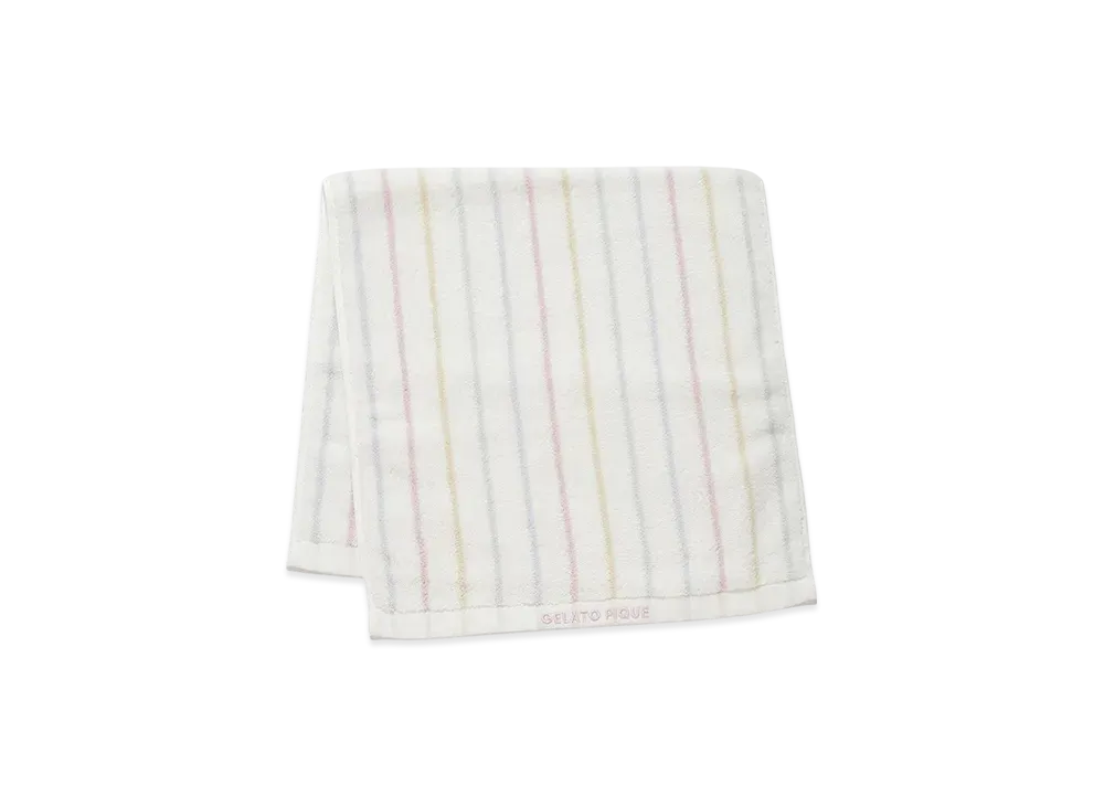 GELATO PIQUE Colorful Stripes Face Towel "Off White"
