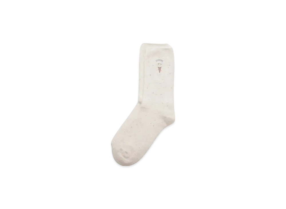 GELATO PIQUE Ice Embroidery Socks "Off White"