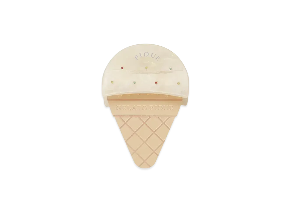 GELATO PIQUE Jeweled Hair Clip "Off White"