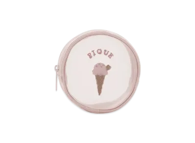 GELATO PIQUE Ice Embroidery Round Pouch "Pink"