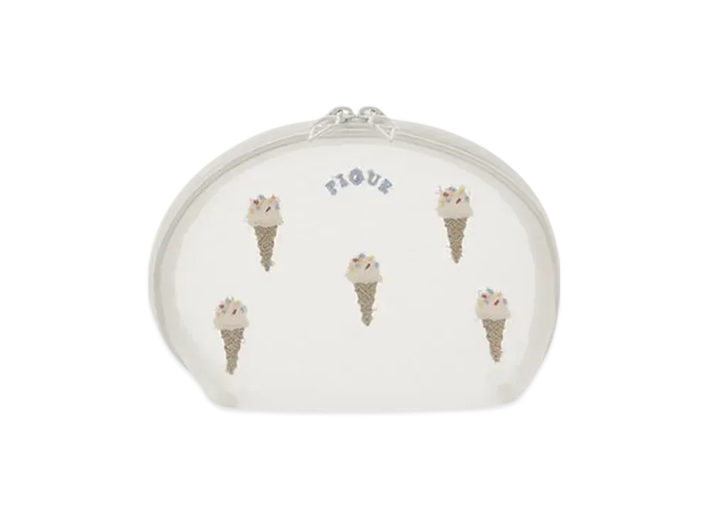 GELATO PIQUE Ice Embroidery Pouch "Off White"