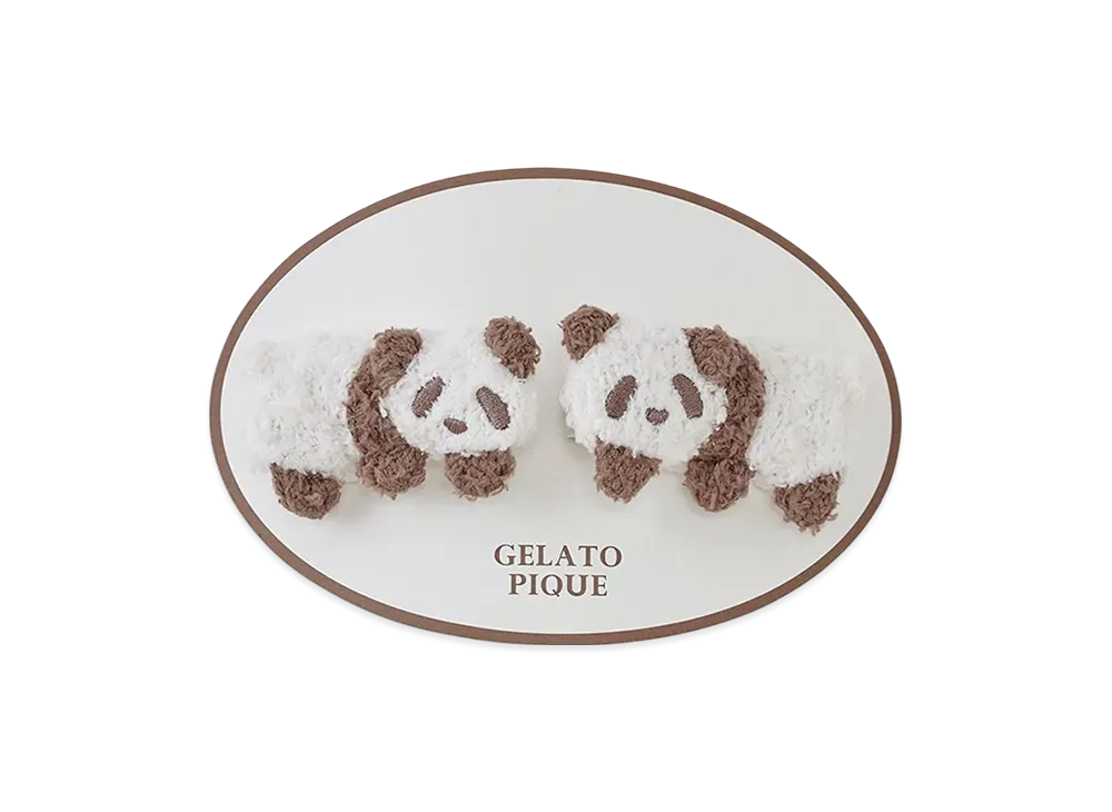GELATO PIQUE Panda Hair Clip Set "Brown"