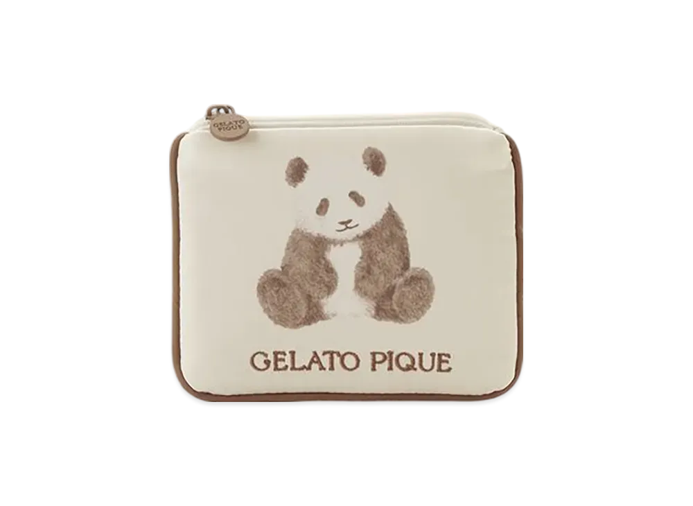 GELATO PIQUE Panda Pattern Tissue Pouch "Off White"