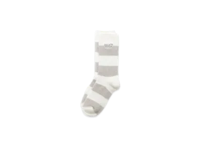 GELATO PIQUE Smoothie 2 Border Socks "Light Gray"