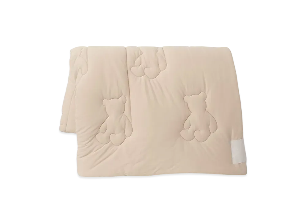 GELATO PIQUE Sleep Bear Pattern Quilt Blanket "Beige"