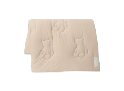GELATO PIQUE Sleep Bear Pattern Quilt Blanket "Beige"