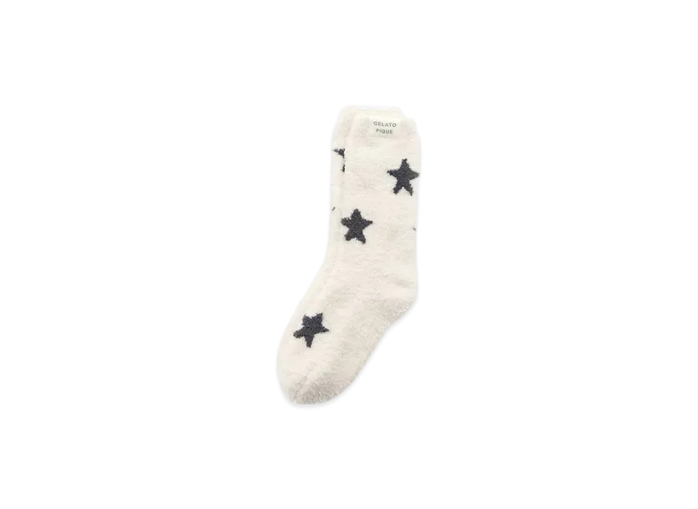 GELATO PIQUE Powder Star Jacquard Socks "Off White"