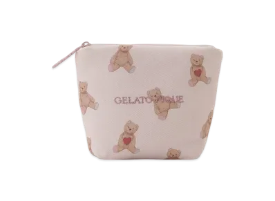 GELATO PIQUE Heart Bear All Pattern Tissue Pouch "Pink"