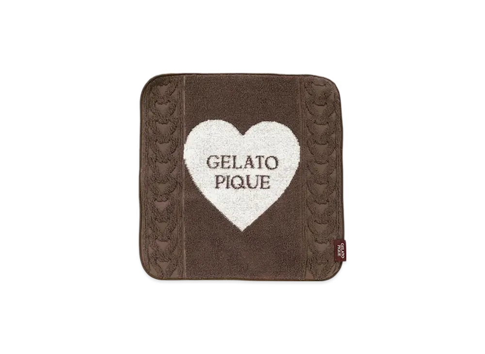 GELATO PIQUE Heart Aran Hand Towel "Brown"