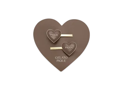 GELATO PIQUE Heart Hairpin Set "Brown"