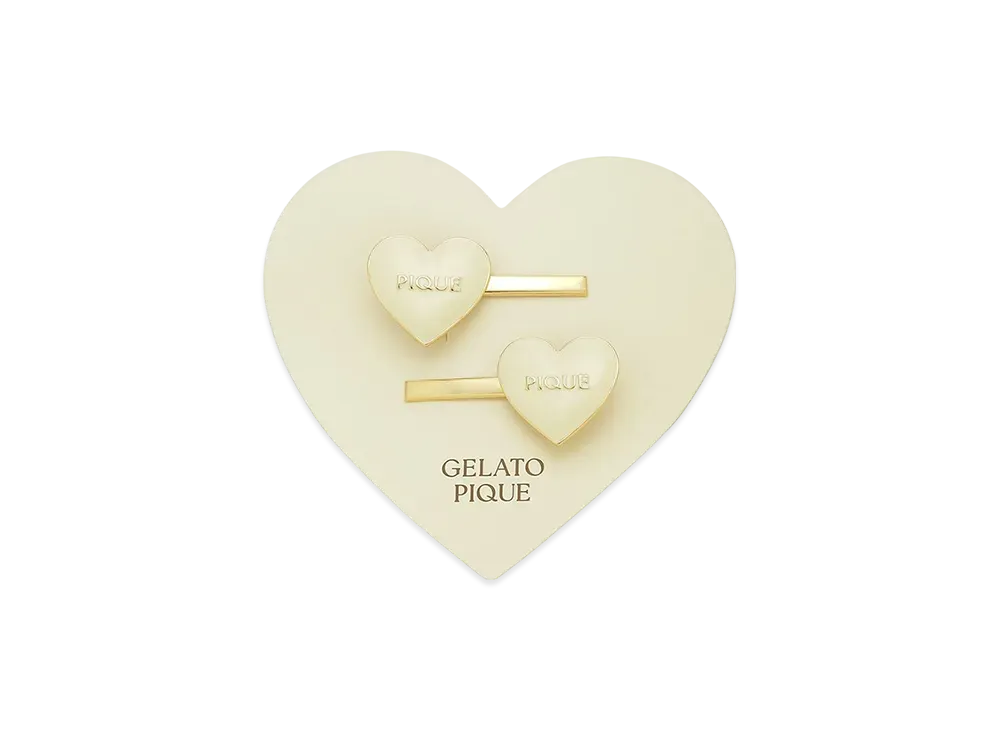 GELATO PIQUE Heart Hairpin Set "Cream"