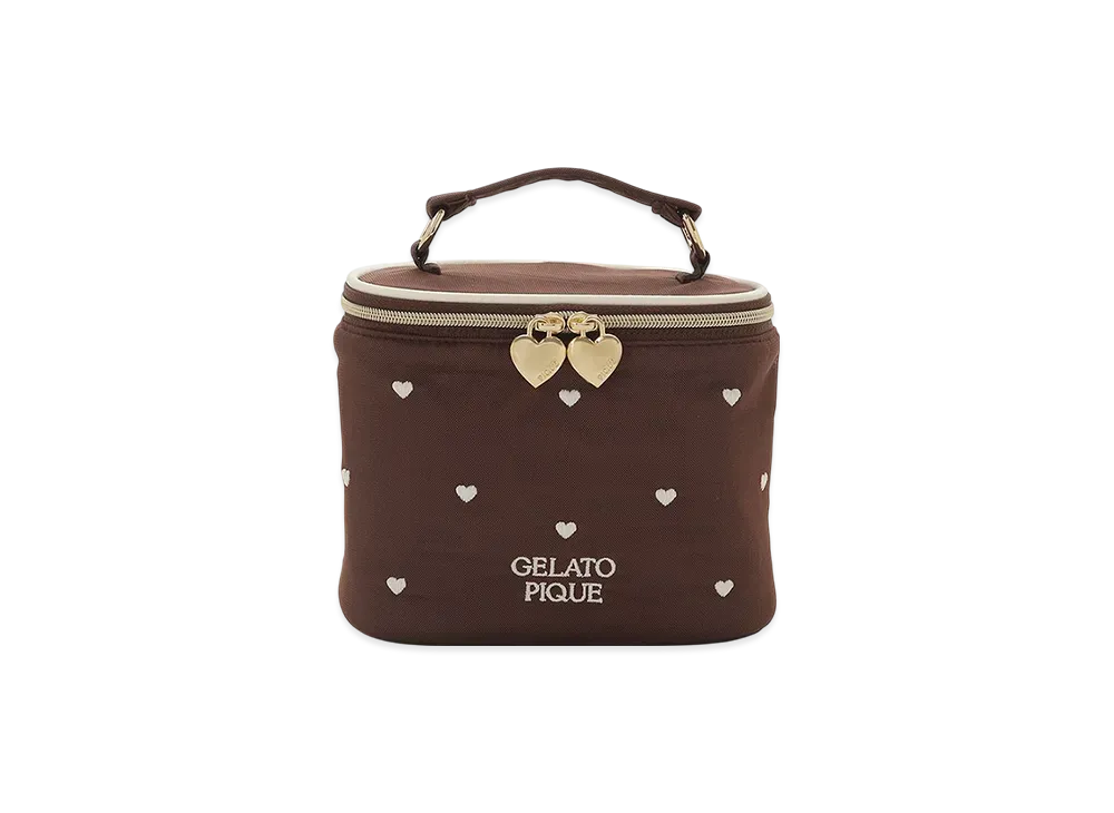 GELATO PIQUE Heart Tulle Vanity Pouch "Brown"