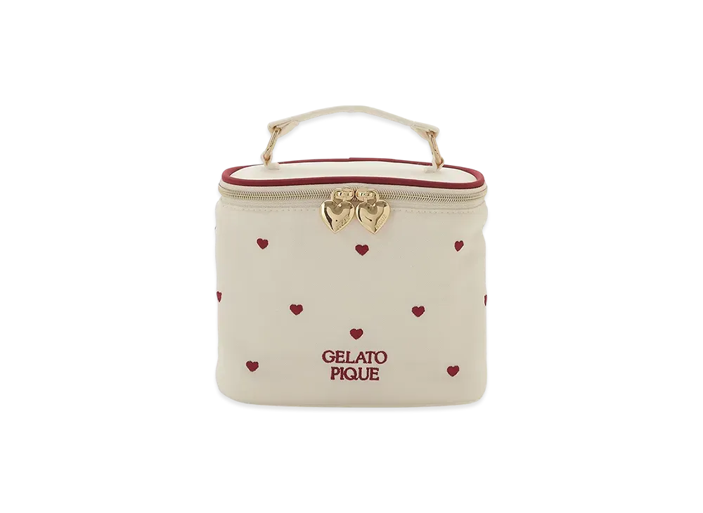 GELATO PIQUE Heart Tulle Vanity Pouch "Cream"