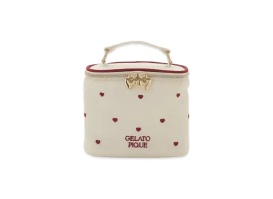 GELATO PIQUE Heart Tulle Vanity Pouch "Cream"