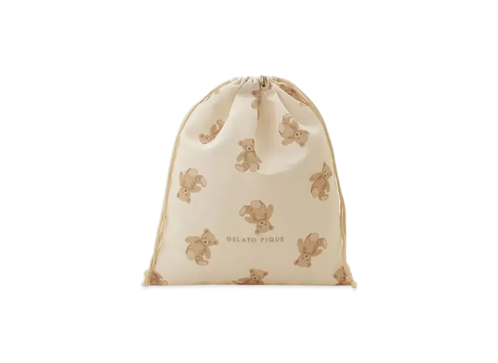 GELATO PIQUE Kids Drawstring Bag L "Ivory"