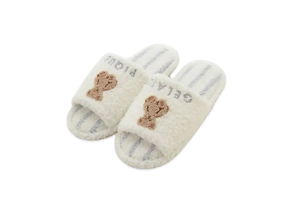 GELATO PIQUE Bear Stripe Room Shoes "Off White"