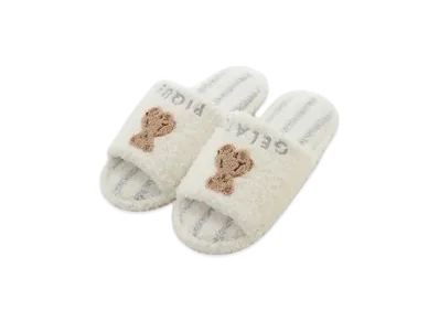 GELATO PIQUE Bear Stripe Room Shoes "Off White"