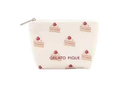 GELATO PIQUE Cake All Pattern Tissue Pouch "Off White"