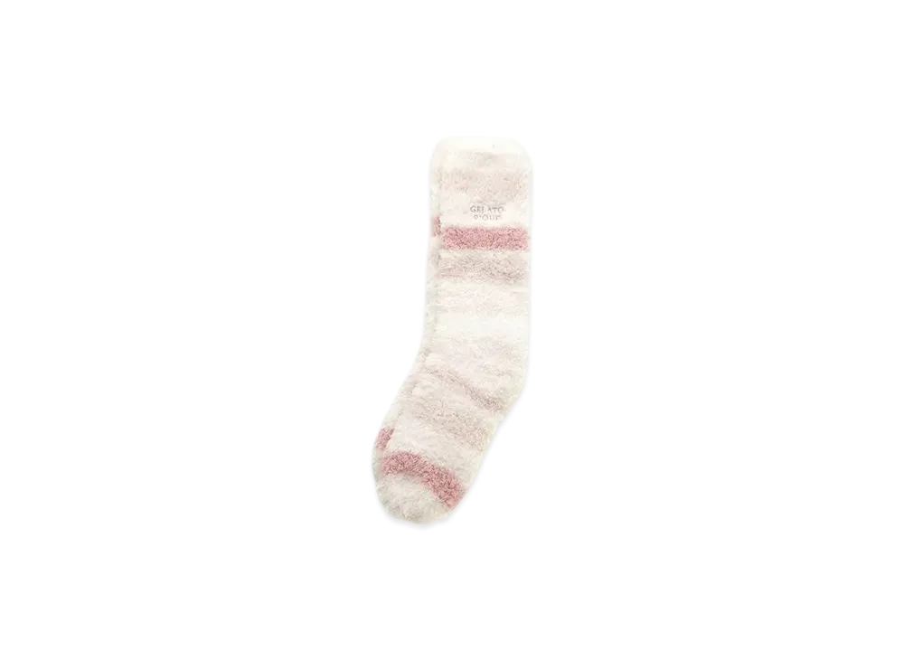 GELATO PIQUE Gelato Random Border Short Socks "Pink"