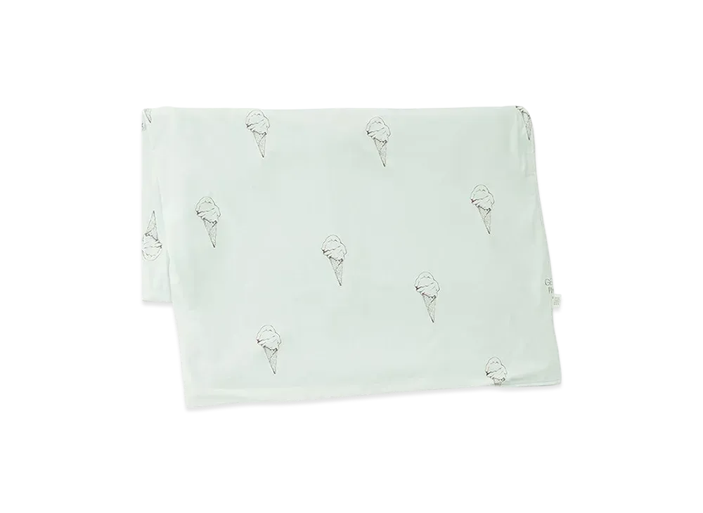 GELATO PIQUE Sleep Ice Pattern Cool Touch Sensation x Pile Reversible Blanket "Mint"