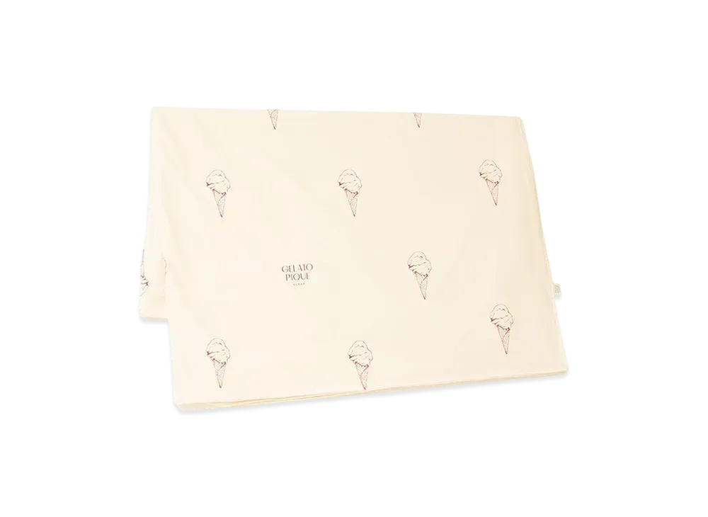 GELATO PIQUE Sleep Ice Pattern Cool Touch Sensation x Pile Reversible Blanket "Ivory"