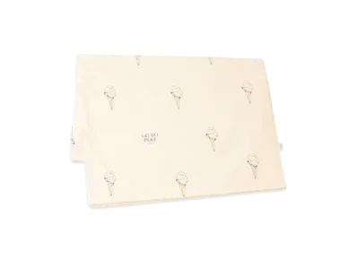 GELATO PIQUE Sleep Ice Pattern Cool Touch Sensation x Pile Reversible Blanket "Ivory"