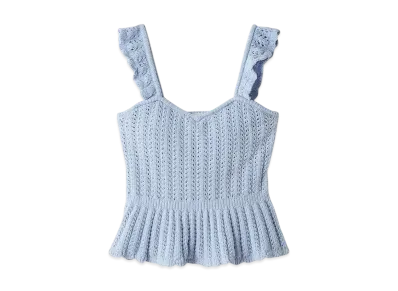 GELATO PIQUE Crochet Cup-In Tank Top "Blue"