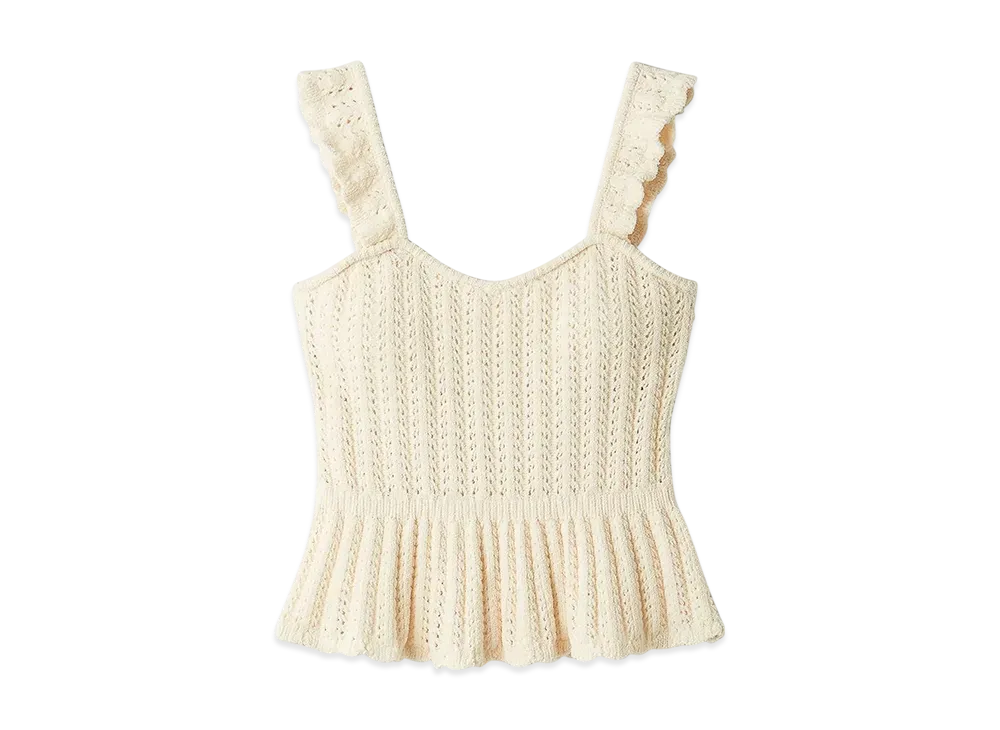 GELATO PIQUE Crochet Cup-In Tank Top "Ivory"