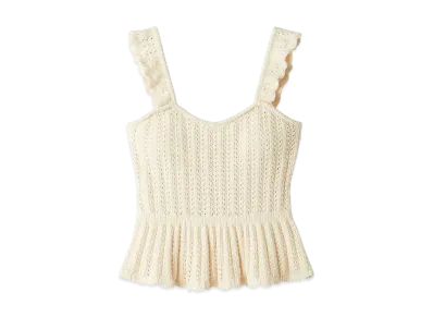 GELATO PIQUE Crochet Cup-In Tank Top "Ivory"