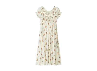 GELATO PIQUE Flower Pattern Cup-In Dress "Orange"