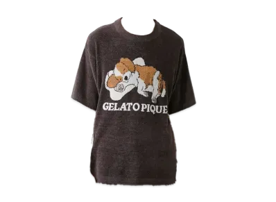 GELATO PIQUE Om Airy Moko Dog Jacquard Pullover "Dark Gray"