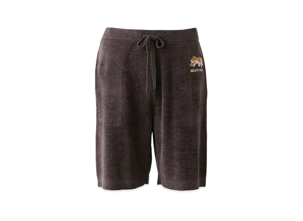 GELATO PIQUE Homme Airy Moko Dog Applique Shorts "Dark Gray"