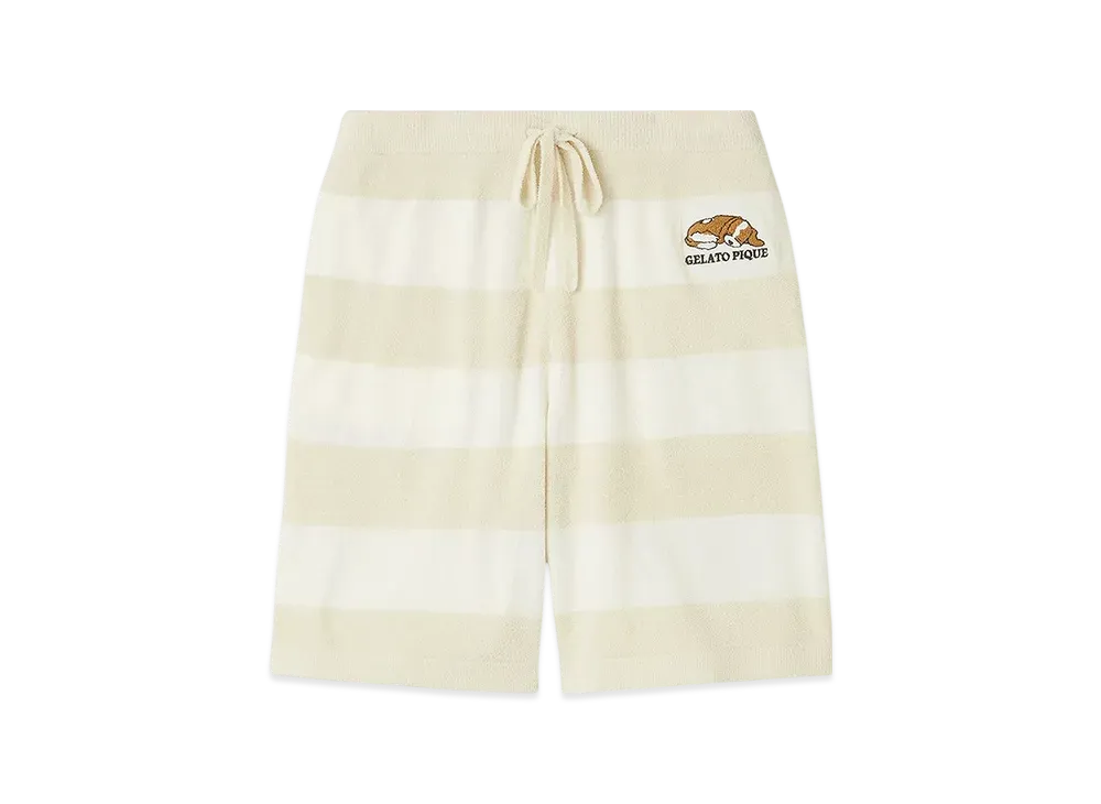 GELATO PIQUE Homme Airy Moko Dog Applique Shorts "Cream"