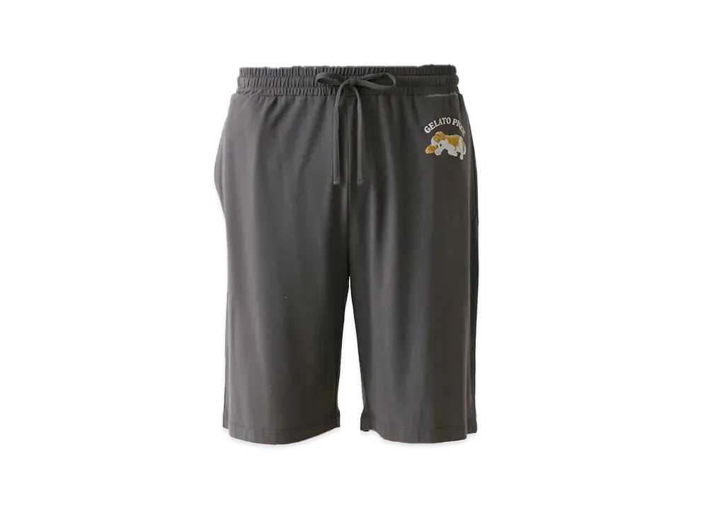 GELATO PIQUE Homme Cool To The Touch Rayon Sleeping Dog One-Point Shorts "Dark Gray"