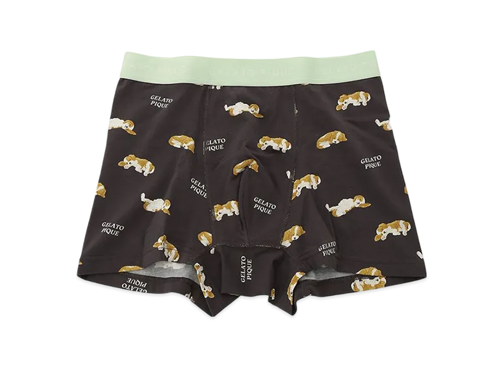 GELATO PIQUE Homme Sleeping Dog Pattern Underwear "Dark Gray"