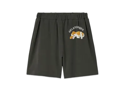 GELATO PIQUE Kids Sleeping Dog Shorts "Charcoal Gray"
