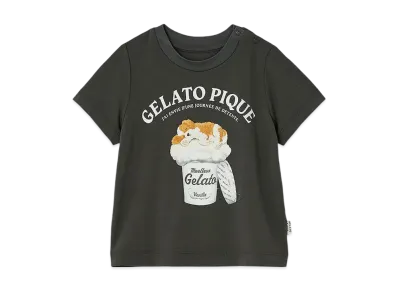 GELATO PIQUE Baby Sleeping Dog T-Shirt "Charcoal Gray"