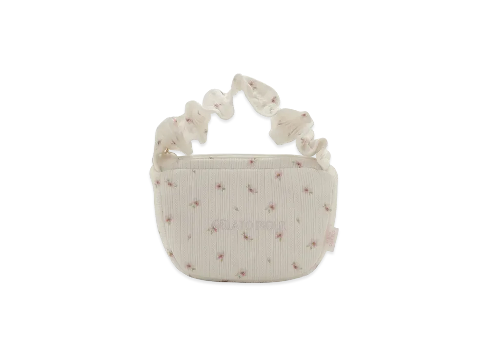 GELATO PIQUE Spring Sakura Pattern Tissue Pouch "Off White"