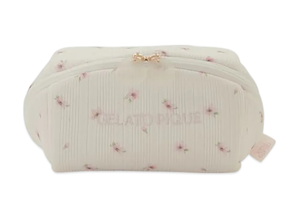 GELATO PIQUE Spring Sakura Pattern Pouch "Off White"
